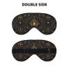 Gold Lotus Flowers Print Eye Mask,Silk-Like Sleep Mask,Night Sleeping Mask for Men Women,for Sleep Relaxation view 2
