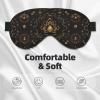 Gold Lotus Flowers Print Eye Mask,Silk-Like Sleep Mask,Night Sleeping Mask for Men Women,for Sleep Relaxation view 3