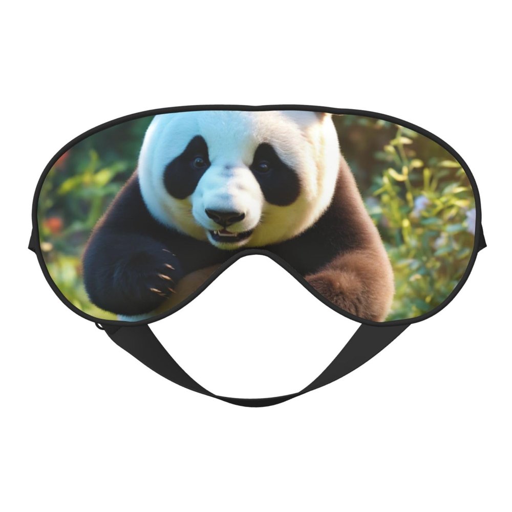 Panda Print Eye Mask,Silk-Like Sleep Mask,Night Sleeping Mask for Men Women,for Sleep Relaxation