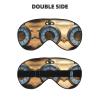 Gears Clock Bronze Century Print Eye Mask,Silk-Like Sleep Mask,Night Sleeping Mask for Men Women,for Sleep Relaxation view 2