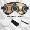 Gears Clock Bronze Century Print Eye Mask,Silk-Like Sleep Mask,Night Sleeping Mask for Men Women,for Sleep Relaxation view 4