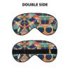 Abstract Geometric Print Eye Mask,Silk-Like Sleep Mask,Night Sleeping Mask for Men Women,for Sleep Relaxation view 2