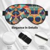Abstract Geometric Print Eye Mask,Silk-Like Sleep Mask,Night Sleeping Mask for Men Women,for Sleep Relaxation view 4