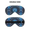 Blue Mini Flower Swirl Print Eye Mask,Silk-Like Sleep Mask,Night Sleeping Mask for Men Women,for Sleep Relaxation view 2