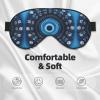 Blue Mini Flower Swirl Print Eye Mask,Silk-Like Sleep Mask,Night Sleeping Mask for Men Women,for Sleep Relaxation view 3