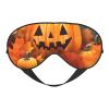 Autumn Leaves Thanksgiving Day Pumpkin Print Eye Mask,Silk-Like Sleep Mask,Night Sleeping Mask for Men Women,for Sleep Relaxation view 1