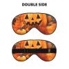 Autumn Leaves Thanksgiving Day Pumpkin Print Eye Mask,Silk-Like Sleep Mask,Night Sleeping Mask for Men Women,for Sleep Relaxation view 2
