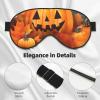 Autumn Leaves Thanksgiving Day Pumpkin Print Eye Mask,Silk-Like Sleep Mask,Night Sleeping Mask for Men Women,for Sleep Relaxation view 4