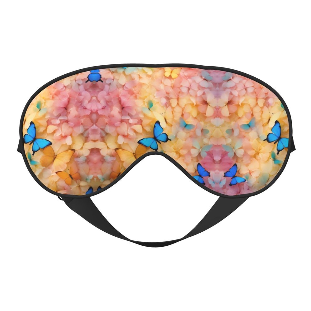 Butterfly Print Eye Mask,Silk-Like Sleep Mask,Night Sleeping Mask for Men Women,for Sleep Relaxation