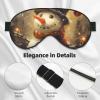 Cute Snowman Print Eye Mask,Silk-Like Sleep Mask,Night Sleeping Mask for Men Women,for Sleep Relaxation view 4