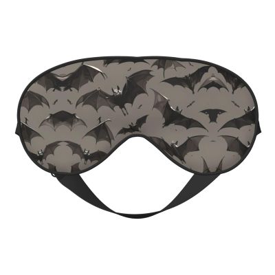 Halloween Bats Grey Print Eye Mask,Silk-Like Sleep Mask,Night Sleeping Mask for Men Women,for Sleep Relaxation