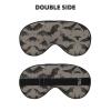 Halloween Bats Grey Print Eye Mask,Silk-Like Sleep Mask,Night Sleeping Mask for Men Women,for Sleep Relaxation view 2
