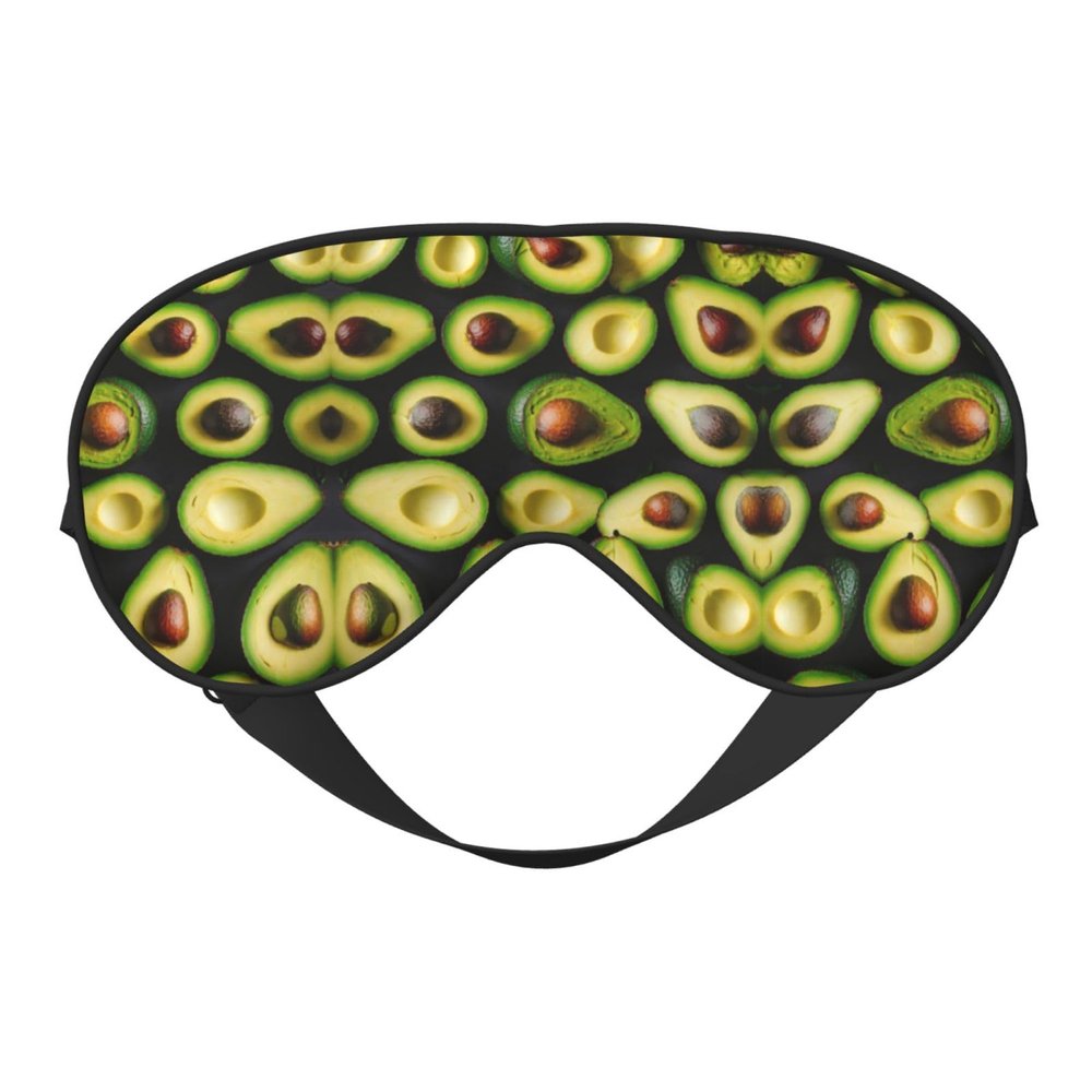 Avocado Pattern Print Eye Mask,Silk-Like Sleep Mask,Night Sleeping Mask for Men Women,for Sleep Relaxation