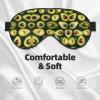 Avocado Pattern Print Eye Mask,Silk-Like Sleep Mask,Night Sleeping Mask for Men Women,for Sleep Relaxation view 3