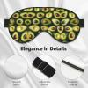 Avocado Pattern Print Eye Mask,Silk-Like Sleep Mask,Night Sleeping Mask for Men Women,for Sleep Relaxation view 4
