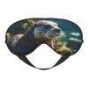 Animal Cute Brown Otters Print Eye Mask,Silk-Like Sleep Mask,Night Sleeping Mask for Men Women,for Sleep Relaxation view 1