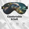 Animal Cute Brown Otters Print Eye Mask,Silk-Like Sleep Mask,Night Sleeping Mask for Men Women,for Sleep Relaxation view 3