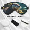 Animal Cute Brown Otters Print Eye Mask,Silk-Like Sleep Mask,Night Sleeping Mask for Men Women,for Sleep Relaxation view 4