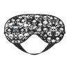 Black Skull Print Eye Mask,Silk-Like Sleep Mask,Night Sleeping Mask for Men Women,for Sleep Relaxation view 1