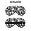 Black Skull Print Eye Mask,Silk-Like Sleep Mask,Night Sleeping Mask for Men Women,for Sleep Relaxation view 2