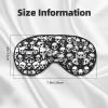 Black Skull Print Eye Mask,Silk-Like Sleep Mask,Night Sleeping Mask for Men Women,for Sleep Relaxation view 4