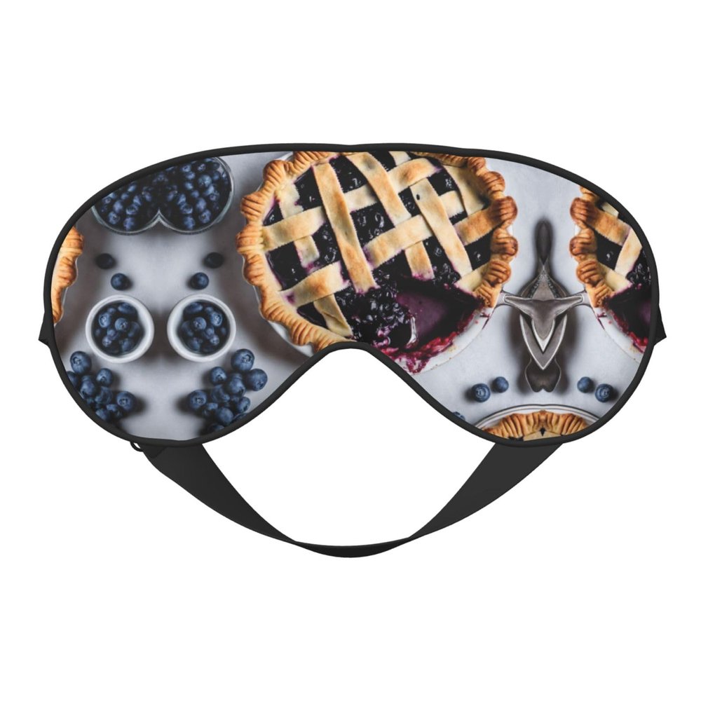 Blueberry Pie 04 Print Eye Mask,Silk-Like Sleep Mask,Night Sleeping Mask for Men Women,for Sleep Relaxation