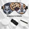 Blueberry Pie 04 Print Eye Mask,Silk-Like Sleep Mask,Night Sleeping Mask for Men Women,for Sleep Relaxation view 4