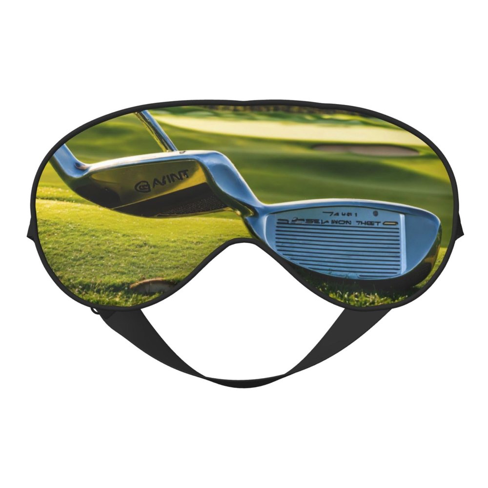 Golf Club Print Eye Mask,Silk-Like Sleep Mask,Night Sleeping Mask for Men Women,for Sleep Relaxation