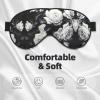 Black White Rose Print Eye Mask,Silk-Like Sleep Mask,Night Sleeping Mask for Men Women,for Sleep Relaxation view 3