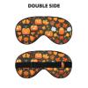 Happy Thanksgiving Day Pumpkin Print Eye Mask,Silk-Like Sleep Mask,Night Sleeping Mask for Men Women,for Sleep Relaxation view 2