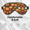 Happy Thanksgiving Day Pumpkin Print Eye Mask,Silk-Like Sleep Mask,Night Sleeping Mask for Men Women,for Sleep Relaxation view 3