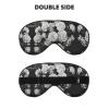 Black White Rose Print Eye Mask,Silk-Like Sleep Mask,Night Sleeping Mask for Men Women,for Sleep Relaxation view 2