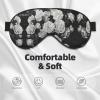 Black White Rose Print Eye Mask,Silk-Like Sleep Mask,Night Sleeping Mask for Men Women,for Sleep Relaxation view 3
