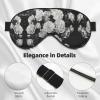 Black White Rose Print Eye Mask,Silk-Like Sleep Mask,Night Sleeping Mask for Men Women,for Sleep Relaxation view 4