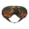 Pumpkin Halloween Print Eye Mask,Silk-Like Sleep Mask,Night Sleeping Mask for Men Women,for Sleep Relaxation view 1