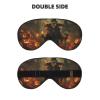 Pumpkin Halloween Print Eye Mask,Silk-Like Sleep Mask,Night Sleeping Mask for Men Women,for Sleep Relaxation view 2