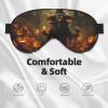 Pumpkin Halloween Print Eye Mask,Silk-Like Sleep Mask,Night Sleeping Mask for Men Women,for Sleep Relaxation view 3