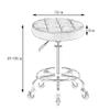 Aikimfuly Adjustable Rolling Swivel Stool with Wheels - PU Leather Round Office Drafting Chair for Medical Spa, Salon, and Tattoo Studios view 2