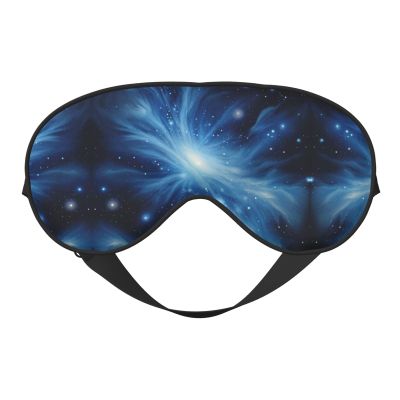 Blue Galaxy Print Eye Mask,Silk-Like Sleep Mask,Night Sleeping Mask for Men Women,for Sleep Relaxation