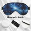 Blue Galaxy Print Eye Mask,Silk-Like Sleep Mask,Night Sleeping Mask for Men Women,for Sleep Relaxation view 4