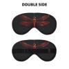 Abstract Red Dragonfly3 Print Eye Mask,Silk-Like Sleep Mask,Night Sleeping Mask for Men Women,for Sleep Relaxation view 2