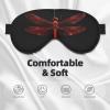 Abstract Red Dragonfly3 Print Eye Mask,Silk-Like Sleep Mask,Night Sleeping Mask for Men Women,for Sleep Relaxation view 3
