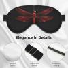 Abstract Red Dragonfly3 Print Eye Mask,Silk-Like Sleep Mask,Night Sleeping Mask for Men Women,for Sleep Relaxation view 4
