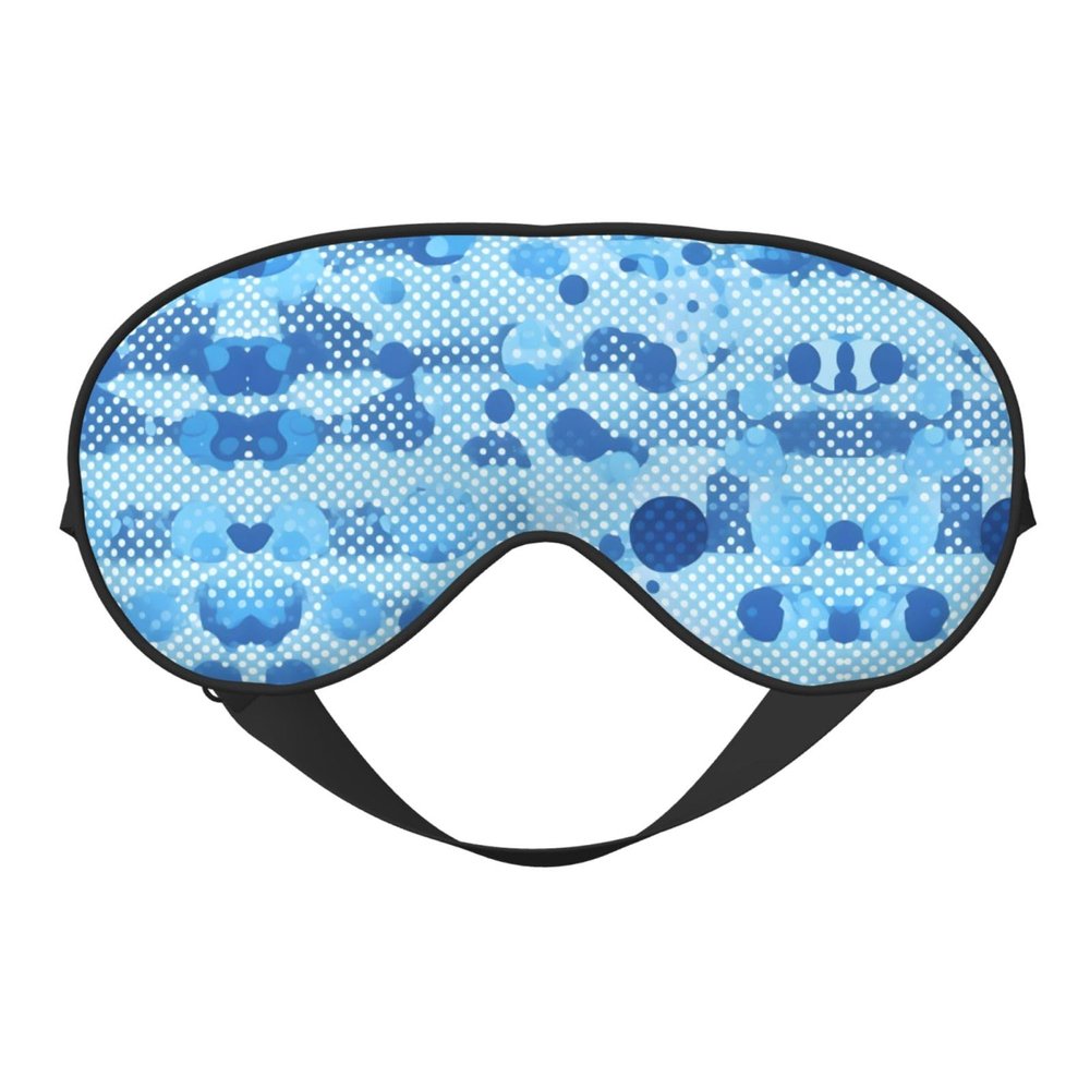 Blue Polka Dot Print Print Eye Mask,Silk-Like Sleep Mask,Night Sleeping Mask for Men Women,for Sleep Relaxation