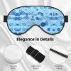 Blue Polka Dot Print Print Eye Mask,Silk-Like Sleep Mask,Night Sleeping Mask for Men Women,for Sleep Relaxation view 4