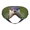 Animal Cute Brown Otters Print Eye Mask,Silk-Like Sleep Mask,Night Sleeping Mask for Men Women,for Sleep Relaxation view 1