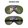 Animal Cute Brown Otters Print Eye Mask,Silk-Like Sleep Mask,Night Sleeping Mask for Men Women,for Sleep Relaxation view 2