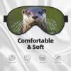 Animal Cute Brown Otters Print Eye Mask,Silk-Like Sleep Mask,Night Sleeping Mask for Men Women,for Sleep Relaxation view 3