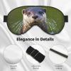 Animal Cute Brown Otters Print Eye Mask,Silk-Like Sleep Mask,Night Sleeping Mask for Men Women,for Sleep Relaxation view 4