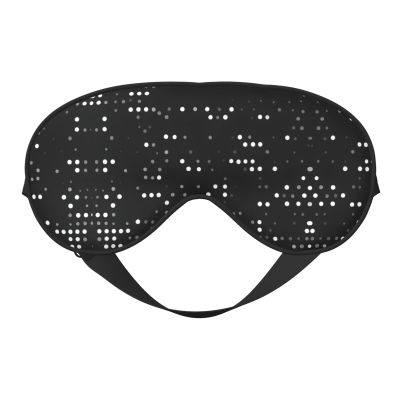 Black Round Dot Print Eye Mask,Silk-Like Sleep Mask,Night Sleeping Mask for Men Women,for Sleep Relaxation